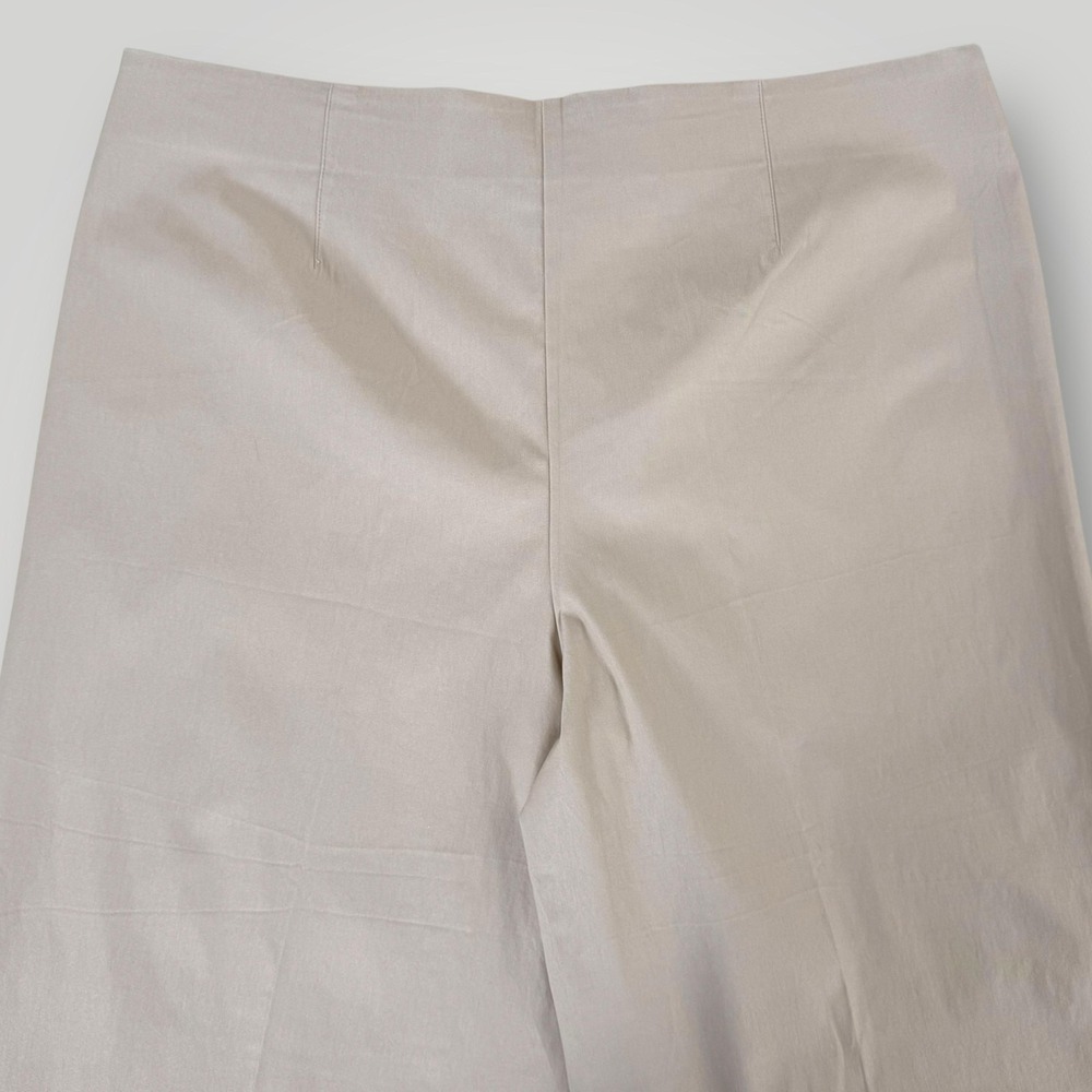 NEW Chicos Black Label Pants Womens 18 SHORT Beige Ponte Crop Wide Leg Business - Picture 7 of 8